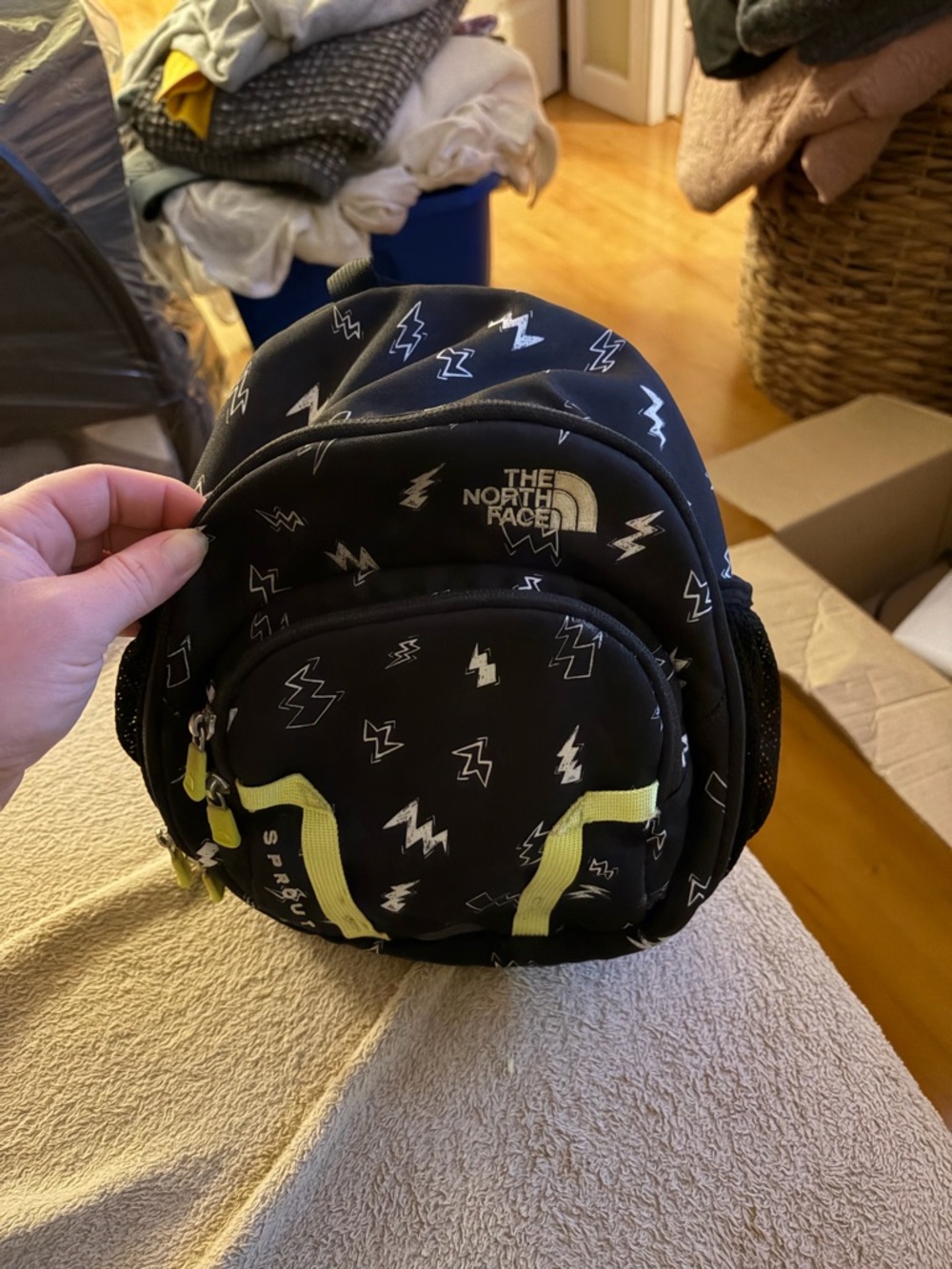 The North Face Sprout Backpack with Lightning Bolt Print